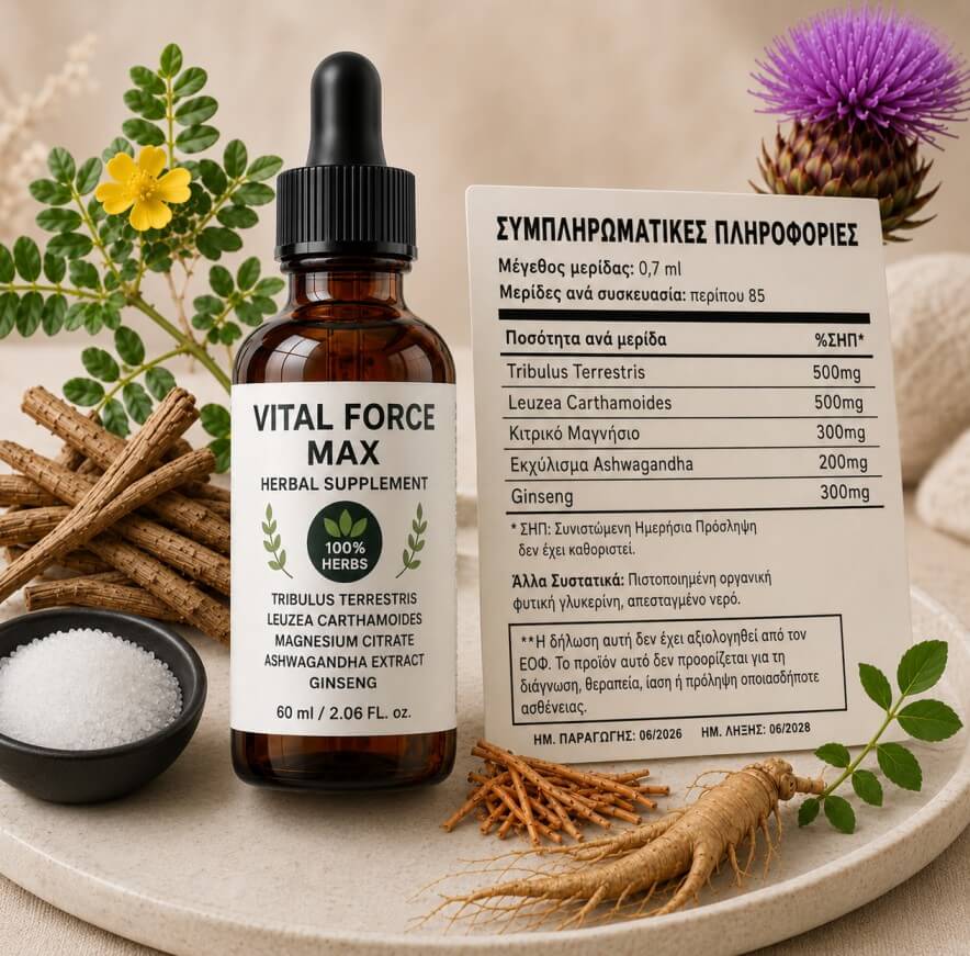 VITAL FORCE MAX™ - Ανακτήστε τη ζωντάνια και την ανδρική σας δύναμη με φυσικό τρόπο!